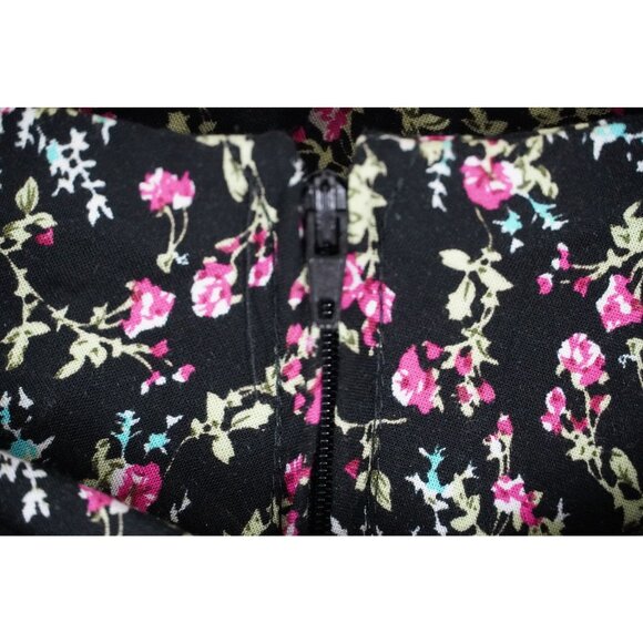 Vtg 90s Y2k Mini Skirt Floral Print by Spring Street Flouncy Belted Skater Ditzy - Picture 8 of 10